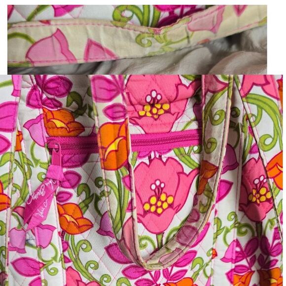 Lillie Bell Discounted Vera Bradley Get Carried Away Tote Laptop Diaper Bag - Picture 4 of 7